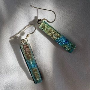 Handmade Glass-blown Dangling Earrings